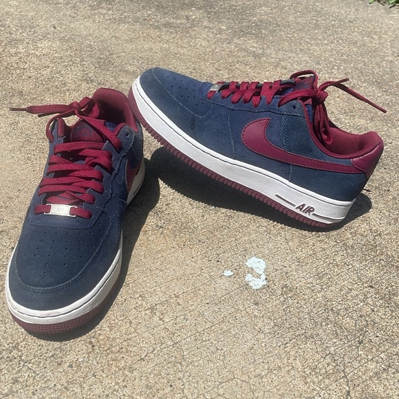 Nike Air Force 1 Low Midnight Navy Deep Garnet 2014 - Picture 5 of 13